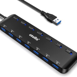 atolla USB ハブ 7ポート USB3.0ハブ 100cmケーブル 個別スイッチ USB hub ウルトラスリム USB拡張 5Gbps超高速転送