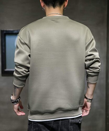 [foveitaa] トレーナー メンズ パーカー Tシャツ 長袖 春秋服 ゆったり シルエット プルオーバー トップス - 画像 (4)